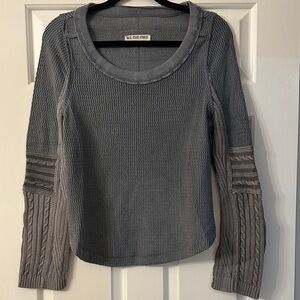 We The Free Charcoal Textured Sweater